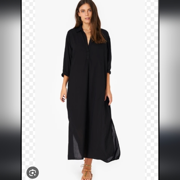 XiRENA Dresses & Skirts - Xirena Hope Shirt Dress in Black Large